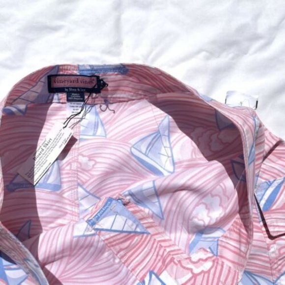 Vineyard Vines womens 8 board skirt pink blue sailboat cover up - Picture 2 of 3